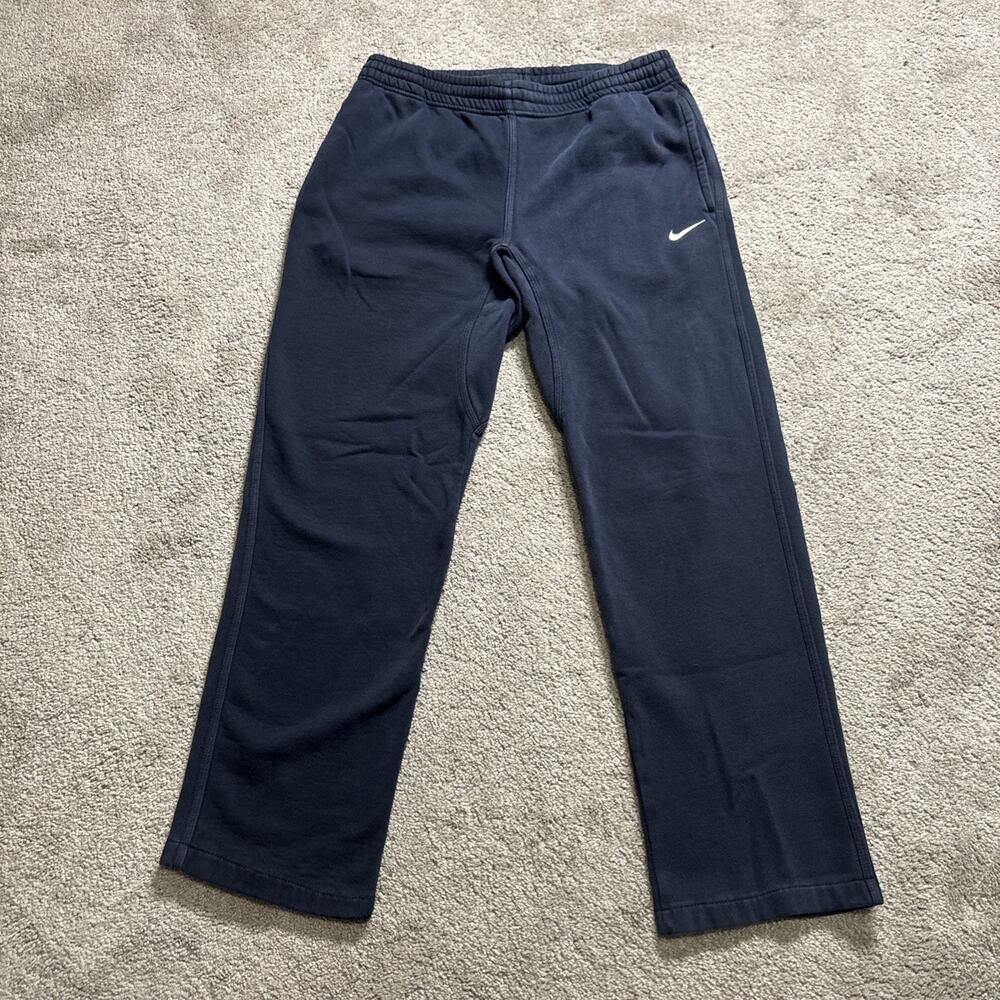 Nike Pants Mens Size Medium Blue Club Fleece Joggers Sweatpants Drawstring